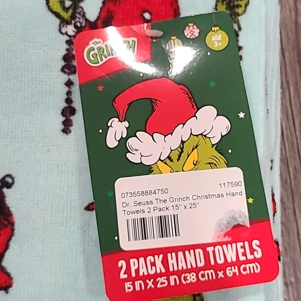 Dr. Seuss Grinch Bath Towel Set Of 2